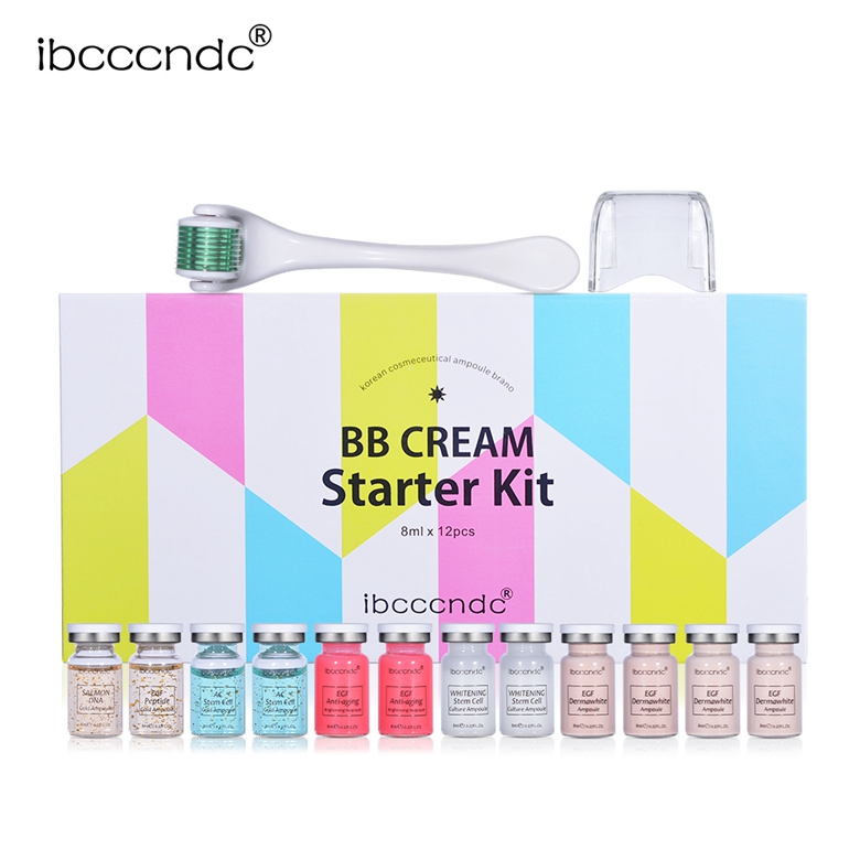 BB Cream Starter kit Ampoules BB glow kit with derma roller, BB-0506